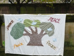 Peace Banner at St John's Garden
