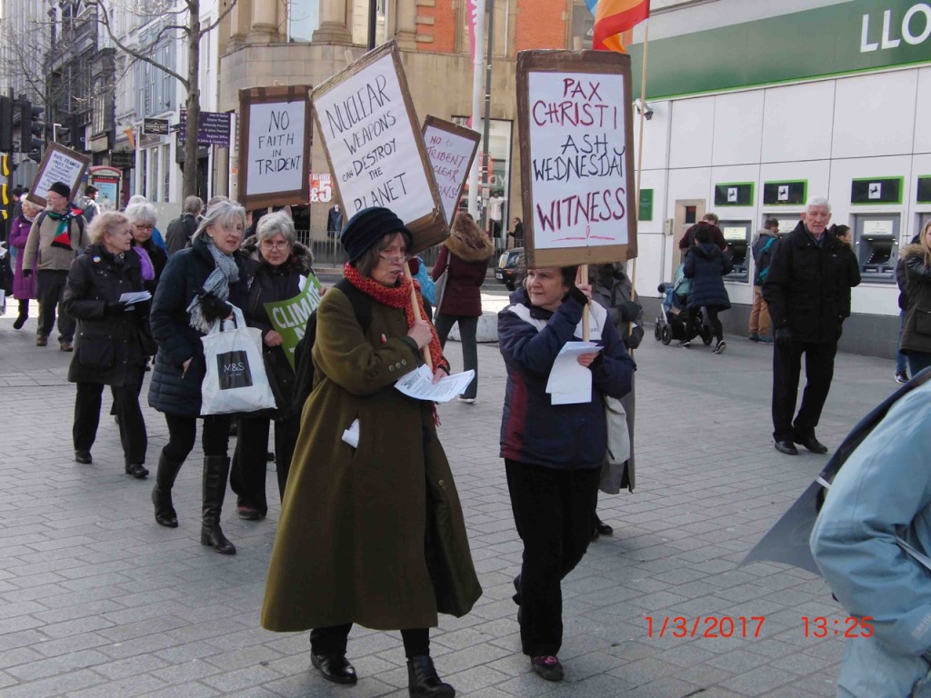 31e 1.3.17 Pax Christi Ash Wednesday Witness for Nonviolence in Liverpool